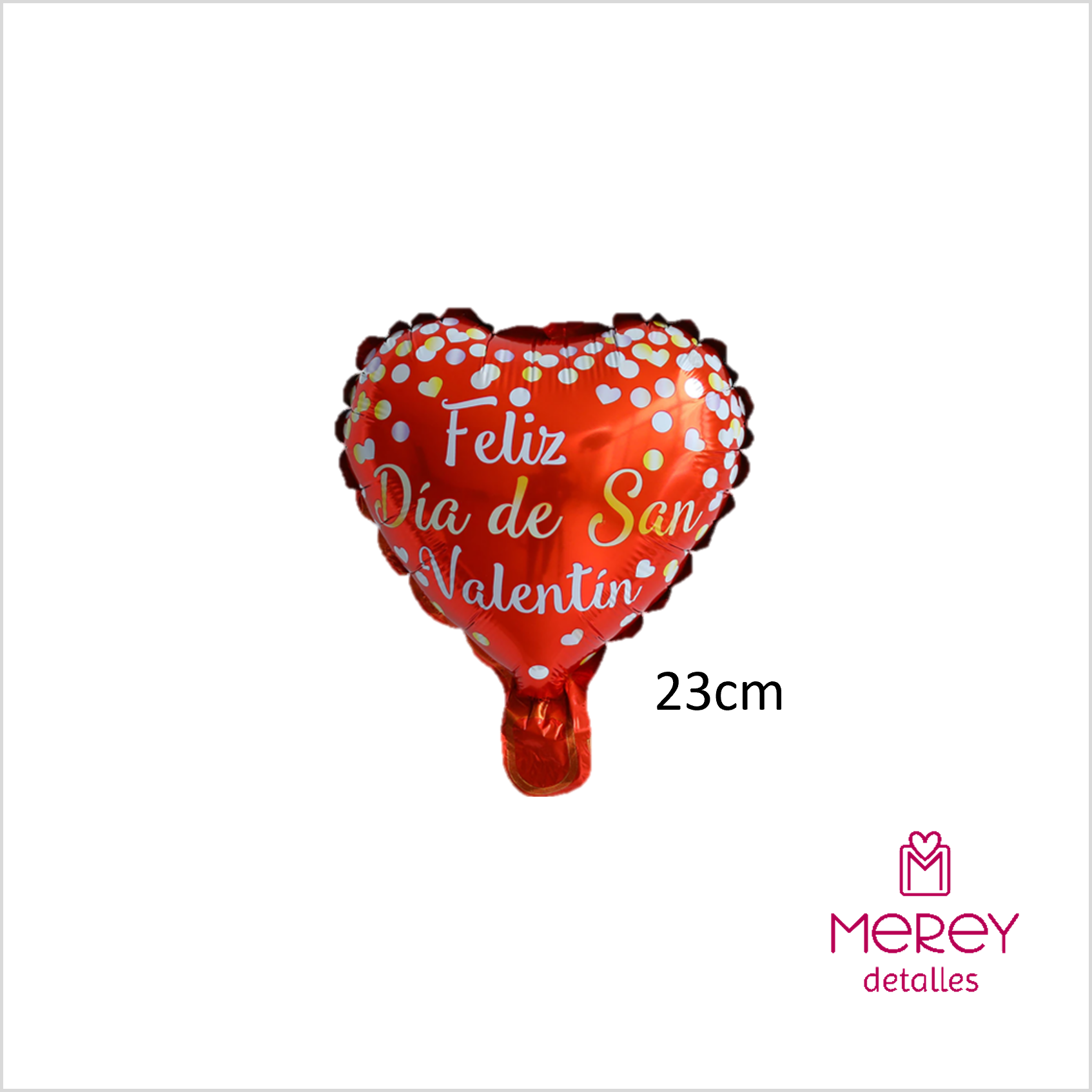 Feliz día de san valentín decoración con globo en forma de corazón